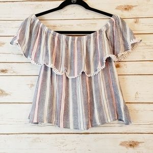 No Comment NY LA off the shoulder top